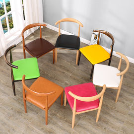 الكراسي الخشبية الصلبة مطعم تجاري مع مقاعد جلدية للماء