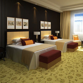 غرفة نوم مجموعات أثاث غرفة فندق نمط مع سرير خشبي اثنين