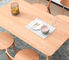 غرفة الطعام الحديثة الصلبة طاولة خشب مستطيل الشكل تصميم بسيط